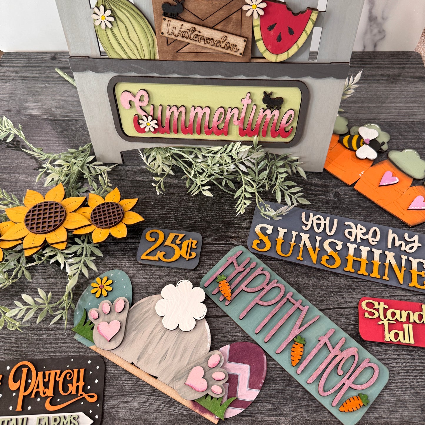DIY Seasonal Accent Kits – Interchangeable Pieces for 12” Wooden Bases