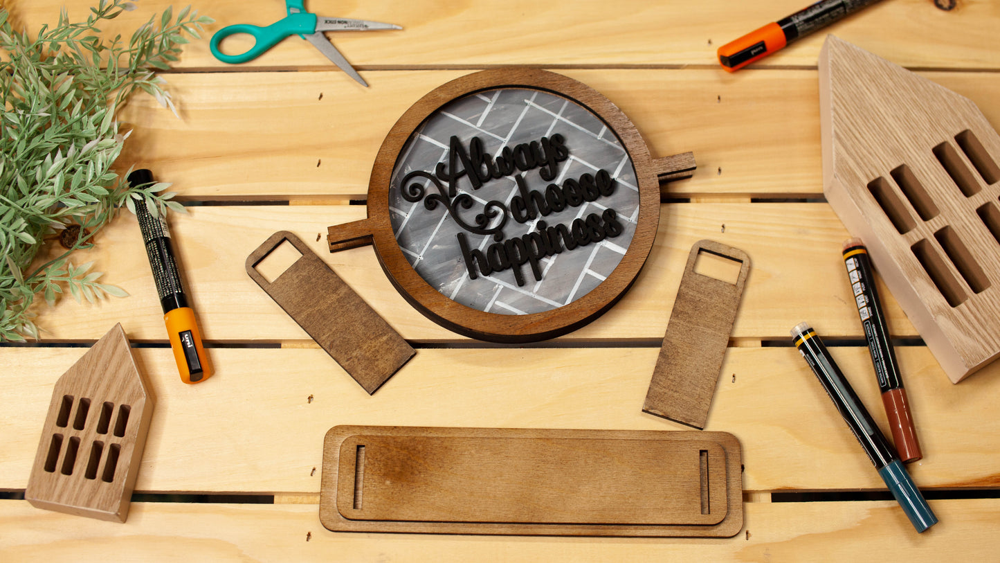 Interchangeable Table Top Holder-- WITHOUT inserts (DIY)