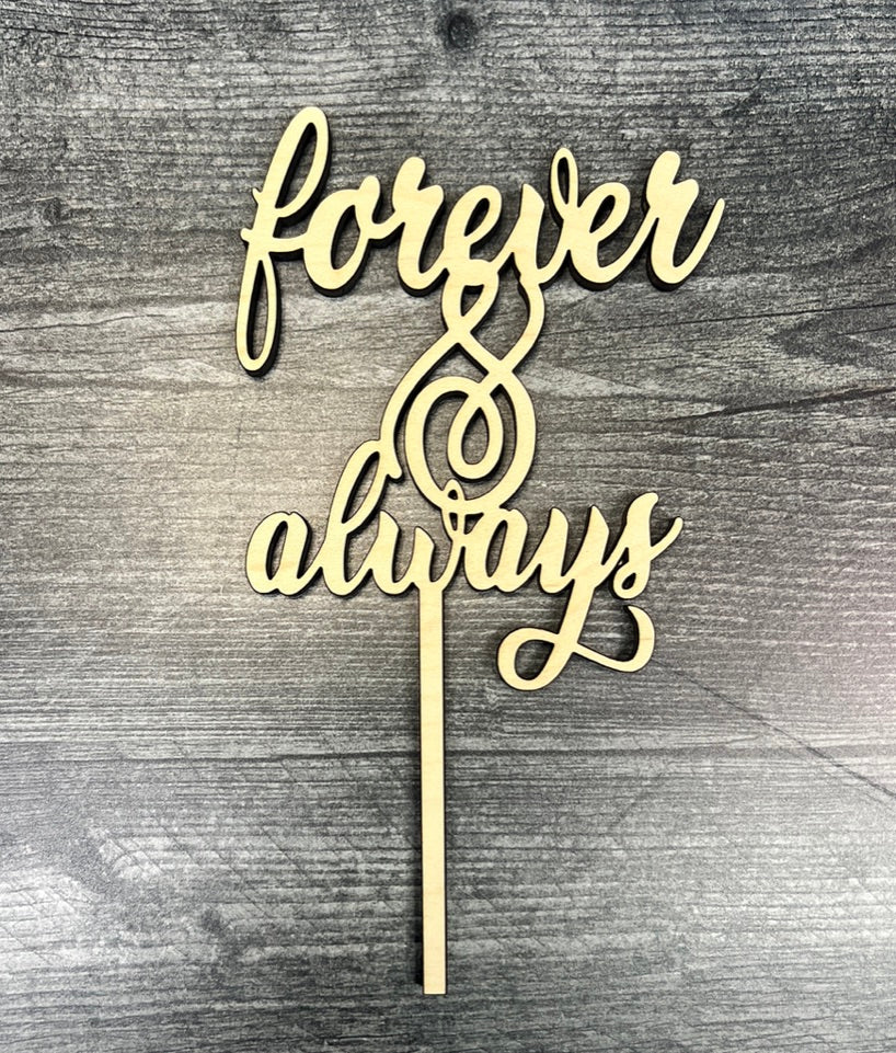 Wooden Custom Wedding Cake Topper