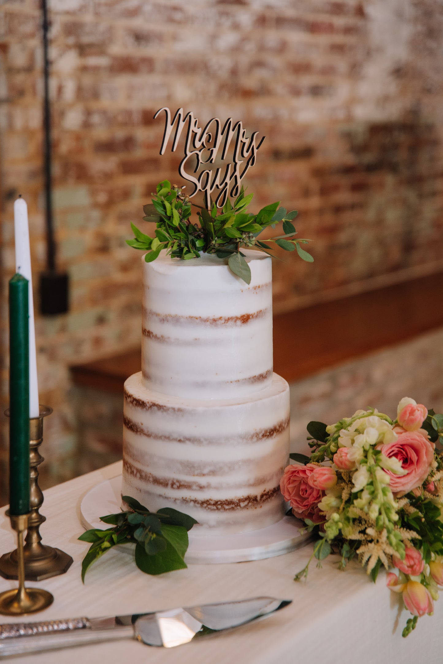 Wooden Custom Wedding Cake Topper