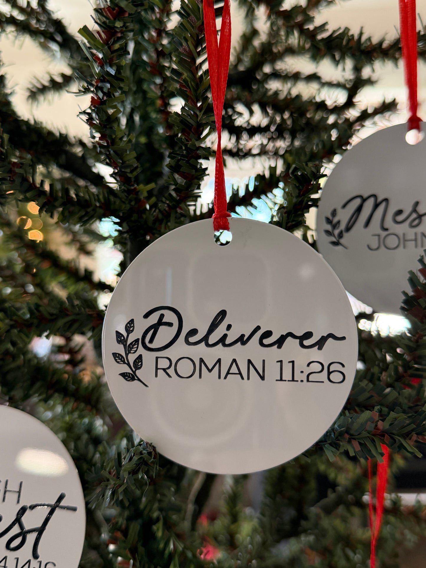 Names of Jesus Engraved on Metal Ornaments-