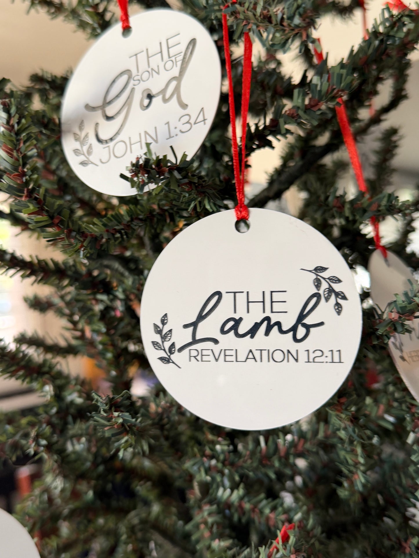 Names of Jesus Engraved on Metal Ornaments-