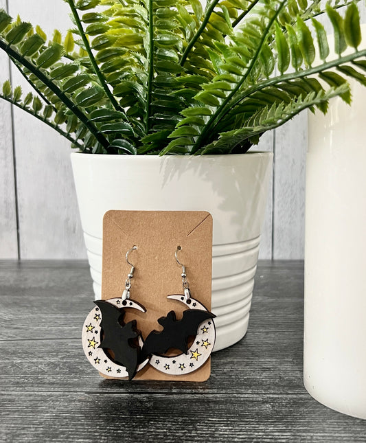 Halloween Bat Earrings