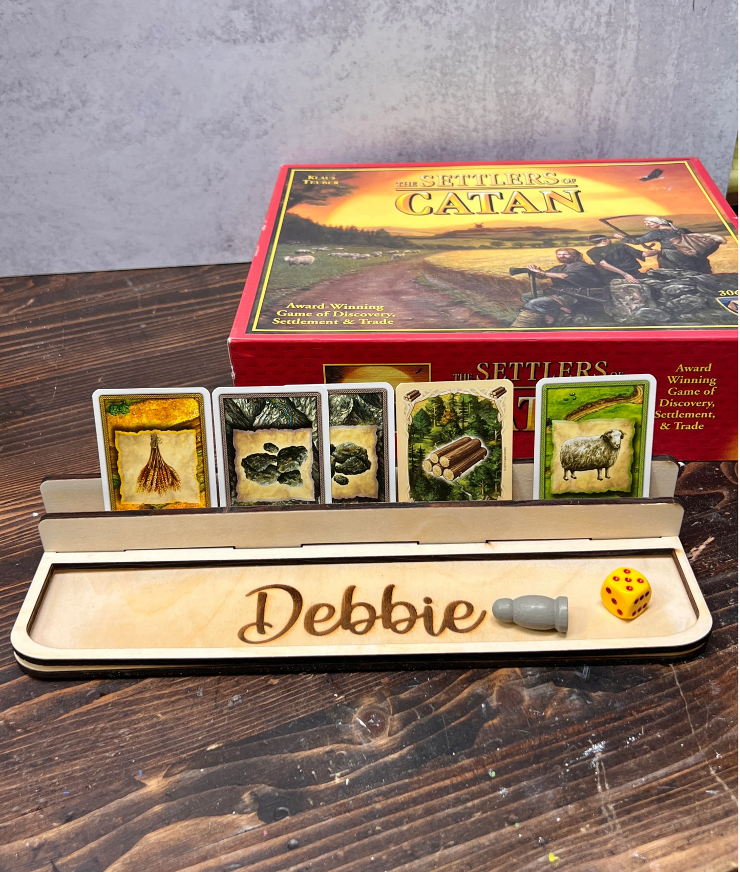 Custom Board Game Card Holder with Tray,