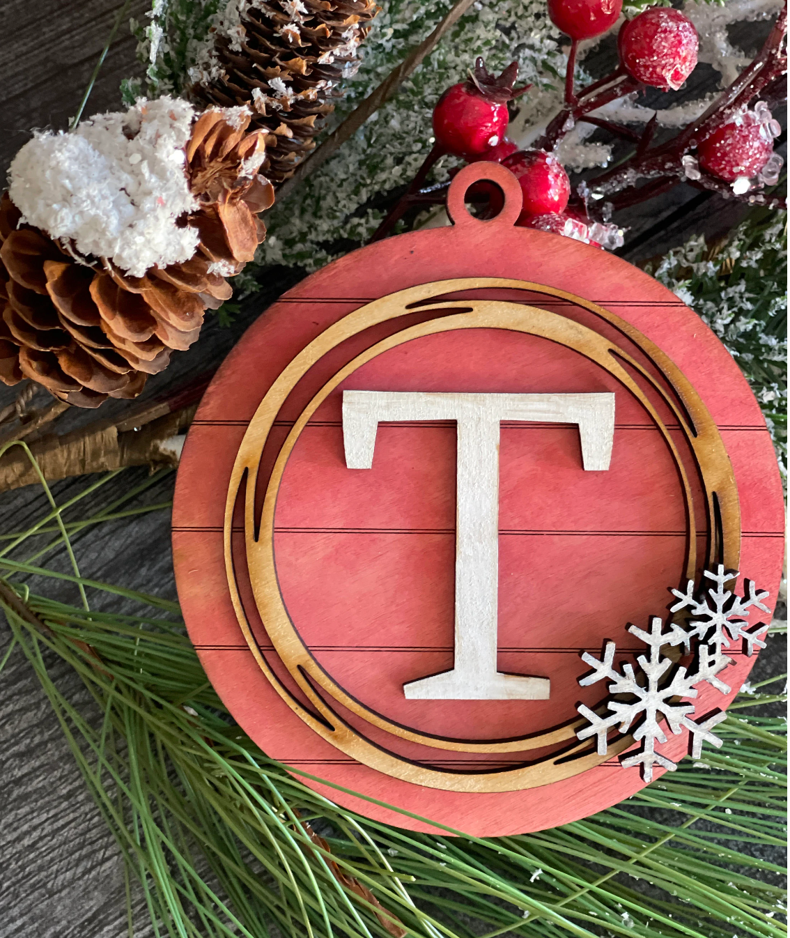 Custom Monogram Christmas Ornaments