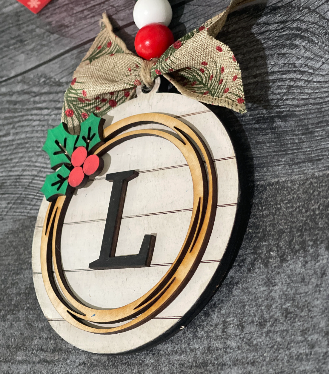 Custom Monogram Christmas Ornaments