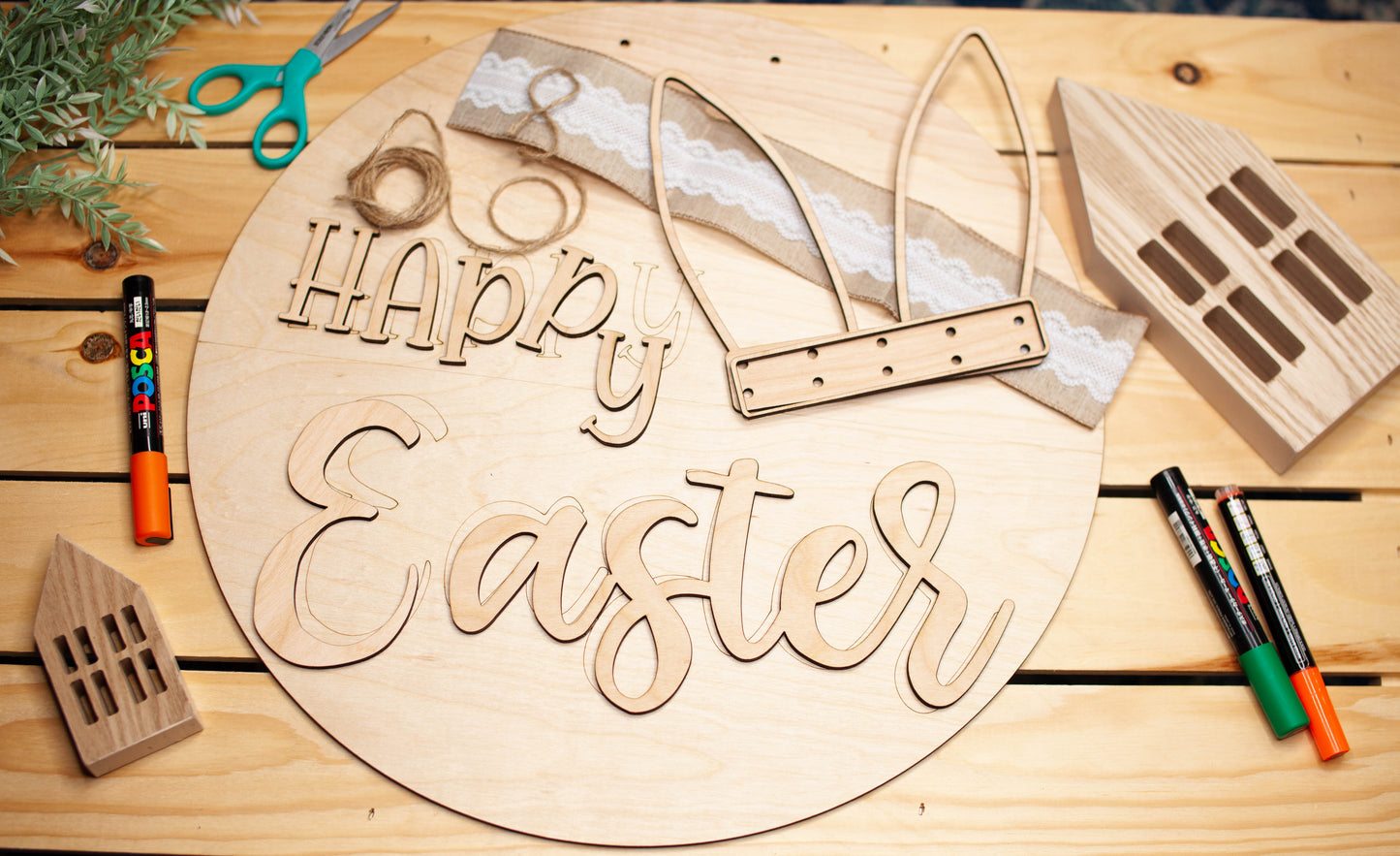 Happy Easter Door Round (DIY)