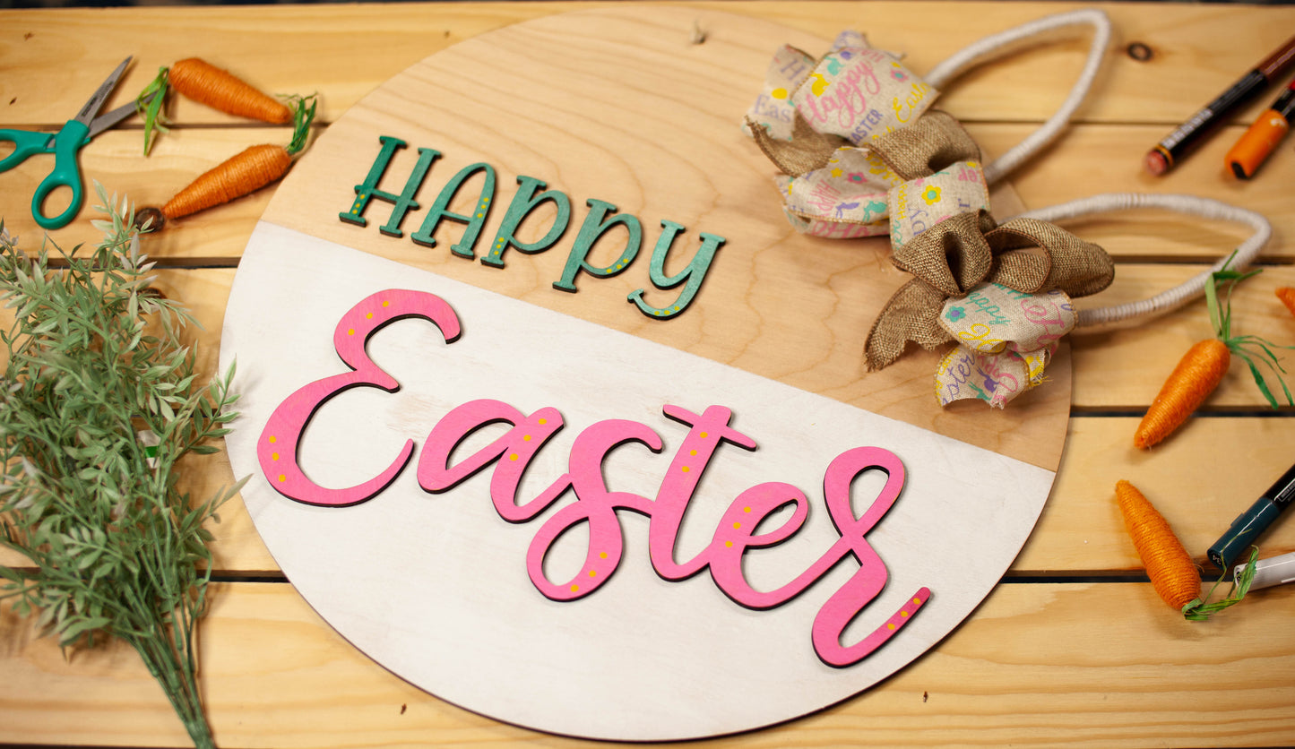 Happy Easter Door Round (DIY)